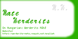 mate werderits business card